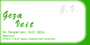 geza veit business card