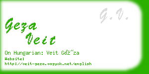 geza veit business card